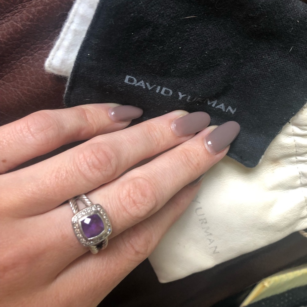 David Yurman amethyst cable ring